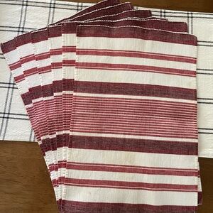 Williams Sonoma Red Striped Placemats (Set of Six)